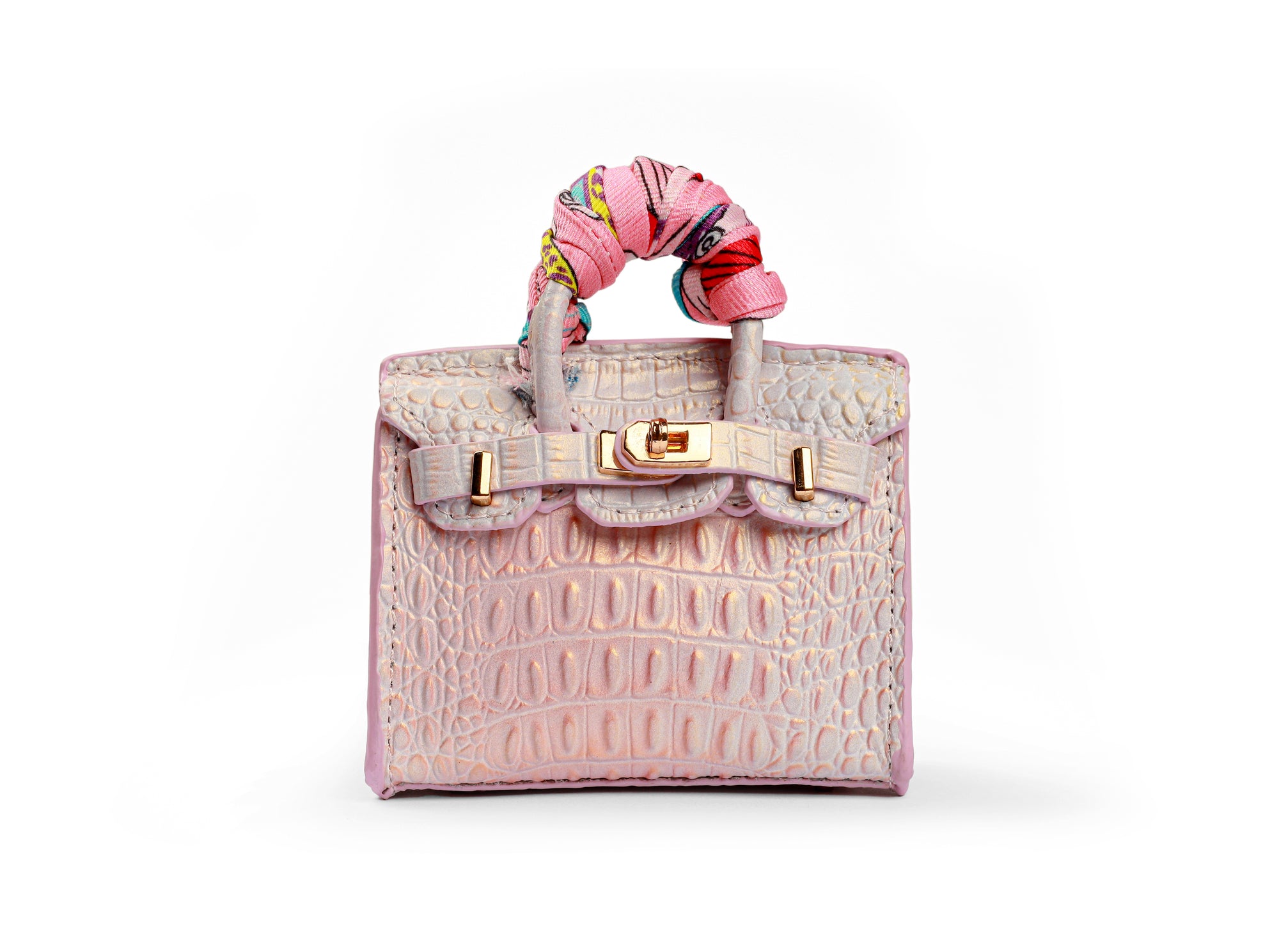 "Cosmic Glaze" - Light Pink Mini Bag Charm