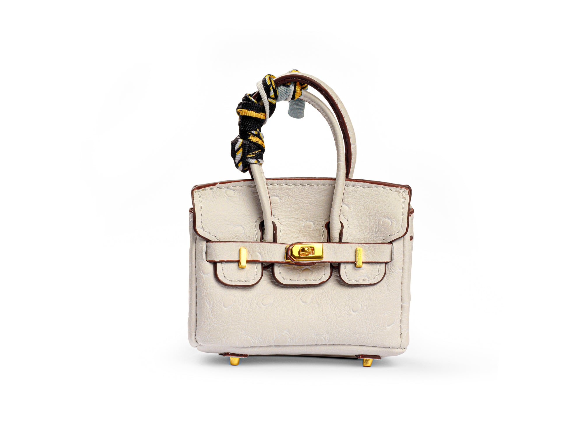 "Cream Circuit" - Cream Mini Bag Charm